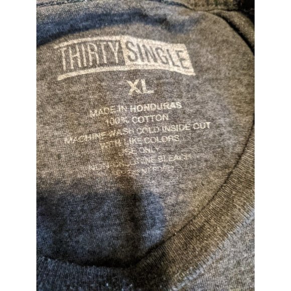 Skeleton Surfer Gray T Shirt Men's Size XL Thirty Single - Picture 4 of 4